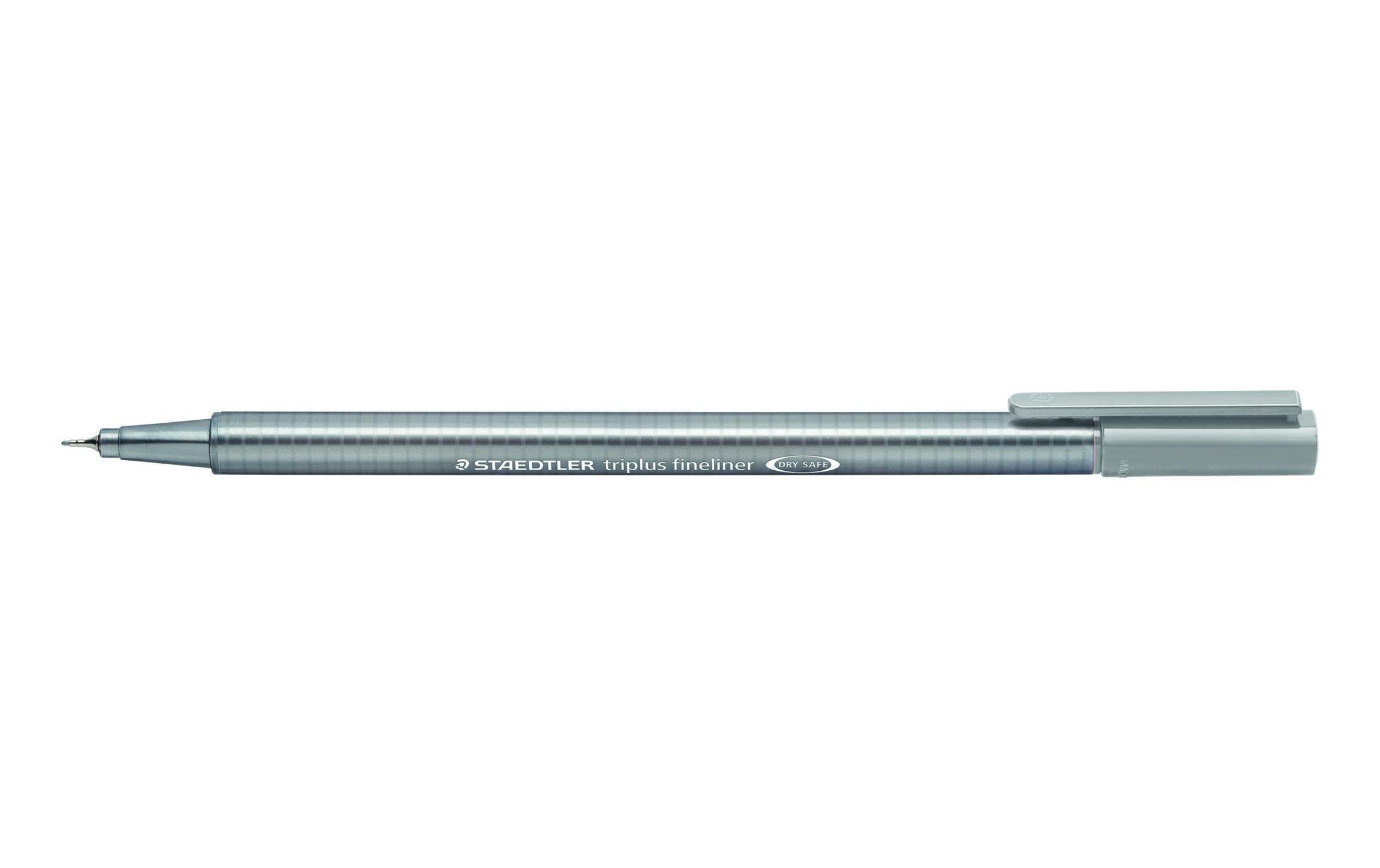 STAEDTLER 334 Fineliner triplus 0,3mm grau superfeine,metallgefasste Spitze,ca.0,3mm
