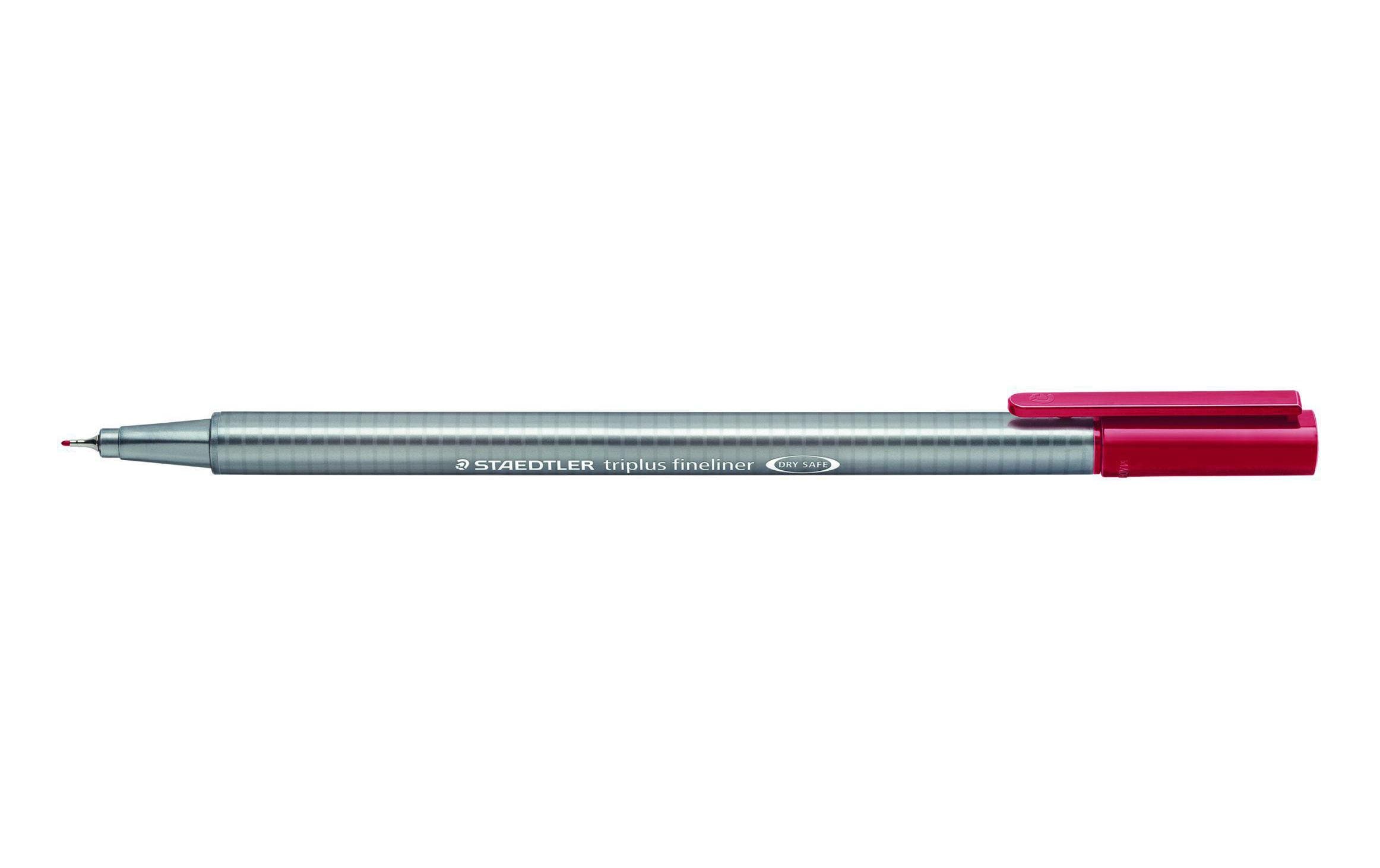 STAEDTLER Fineliner triplus 0,3 Karminrot superfeine,metallgefasste Spitze,ca.0,3mm