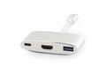 LMP USB-C 3.1 zu HDMI&USB3.0 Adapter Aluminium Gehäuse, silber,inkl. USB-C Laden