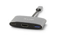 LMP USB-C 3.1 zu HDMI&USB3.0 Adapter Aluminium Gehäuse, USB-C Laden, spacegrau