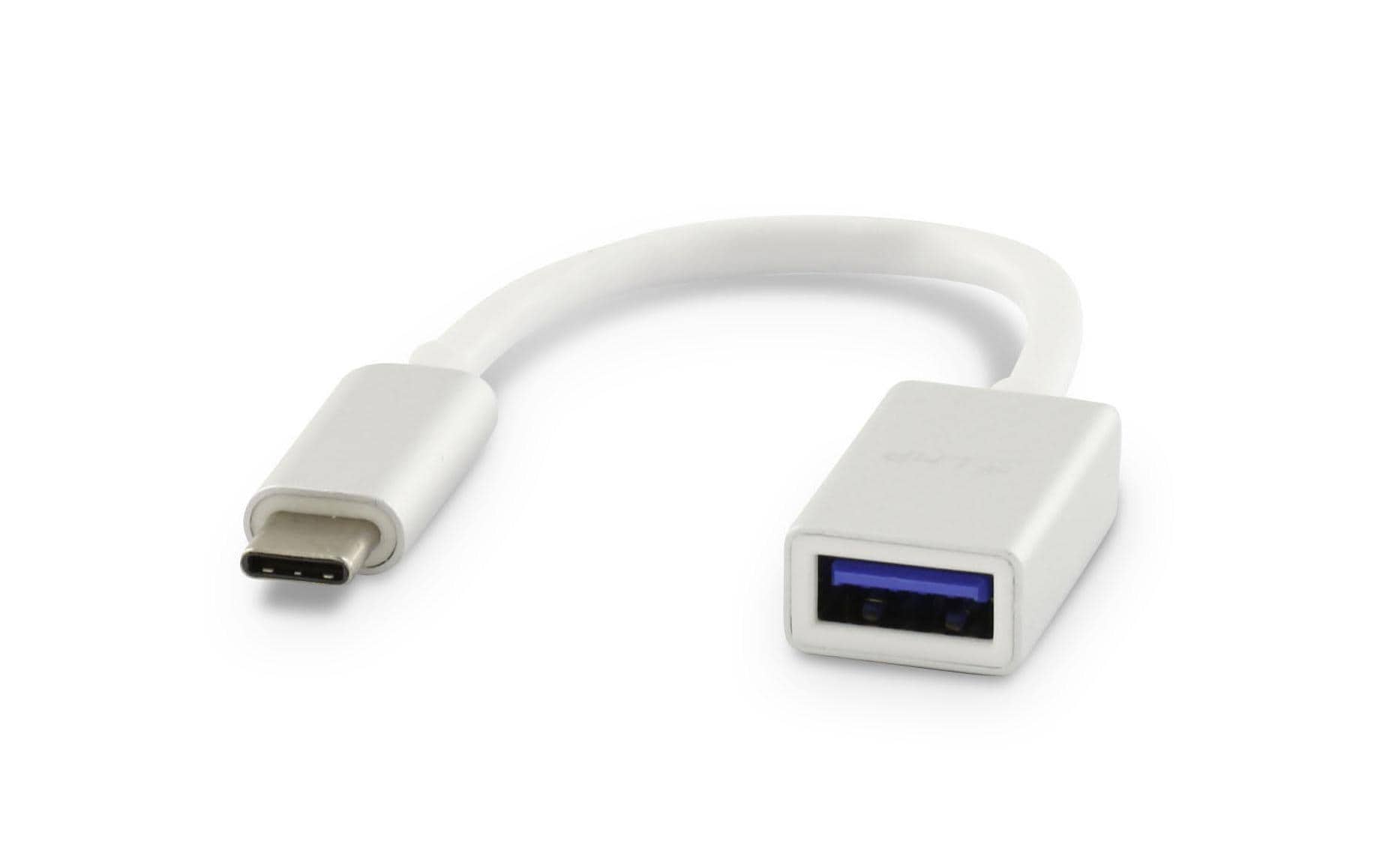 LMP USB3.0 C-A Verlängerungen, 15cm 5Gbps, C-Stecker -  A-Buchse, silber
