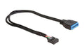 USB Kabel intern 30cm, USB3-Stecker zu USB2 Buchse
