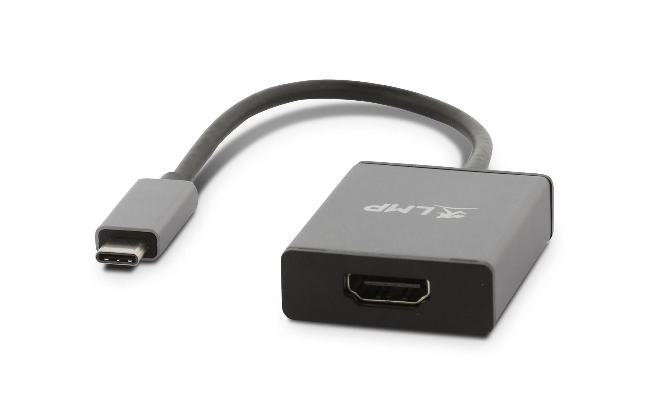 LMP USB-C 3.1 zu HDMI 2.0 Adapter Aluminium Gehäuse, spacegrau