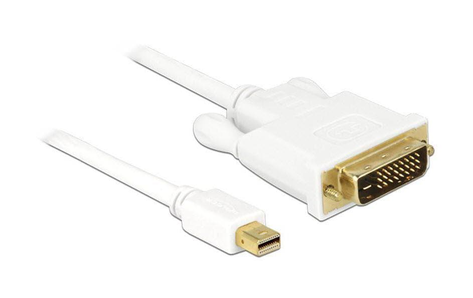 Delock MiniDisplayPort - DVI-D, 5m Weiss, DVI-D 24+1 Duallink