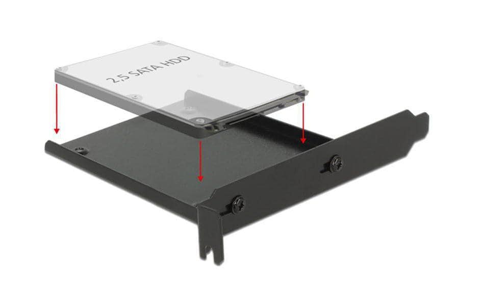 Delock Einbaurahmen für 1 x 2.5"HDD/SDD passend für PCI/PCI-E Slot