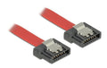 Delock SATA-3 Kabel 10 cm, Metall Clip 6 Gbps, extrem flexibel, rot