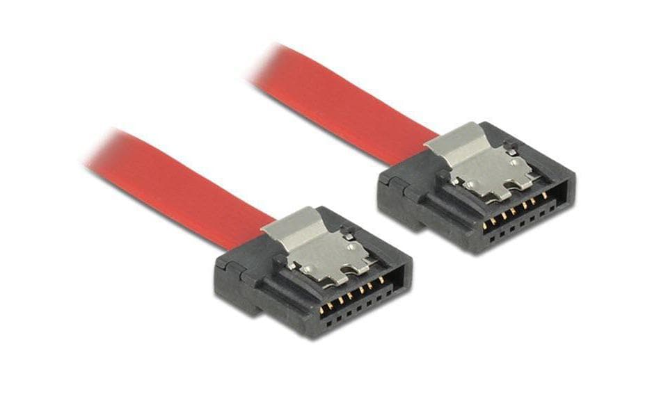 Delock SATA-3 Kabel 30 cm, Metall Clip 6 Gbps, extrem flexibel, rot
