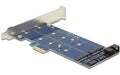 DeLock PCI-Express-x1 Slot 2x M2, SATA/USB, braucht SATA/USB Mainboard