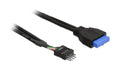 USB Kabel intern 45cm, Pinheader USB3-Buchse zu USB2 Stecker