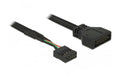 USB Kabel intern 45cm, Pinheader USB3-Stecker zu USB2 Buchse