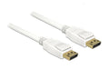 Delock DisplayPort - Displayport Kabel,50cm Weiss, Auflösung bis 3820 x 2160 @ 60 Hz