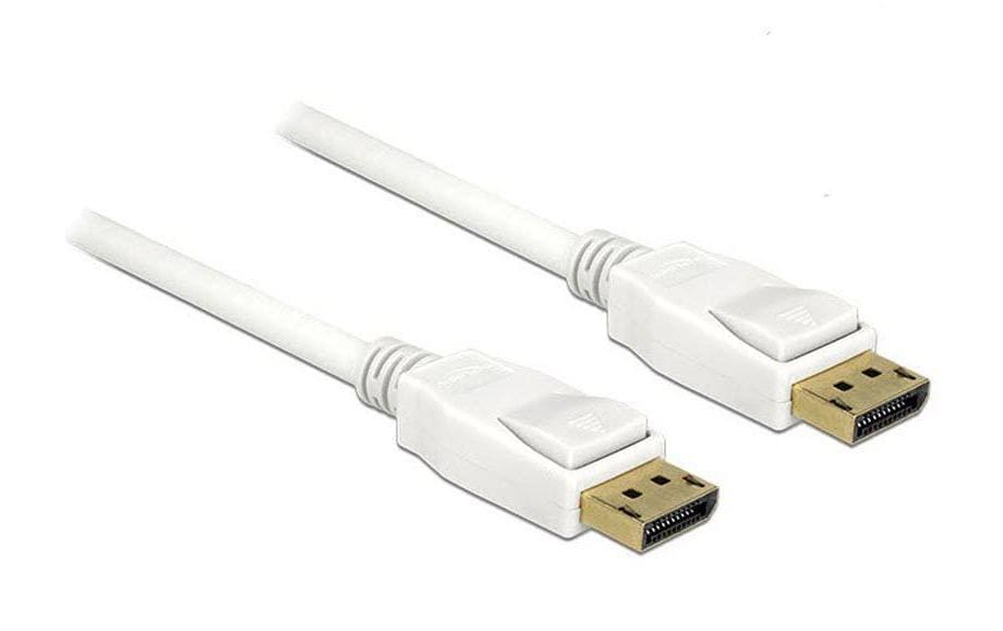 Delock DisplayPort - Displayport Kabel,50cm Weiss, Auflösung bis 3820 x 2160 @ 60 Hz
