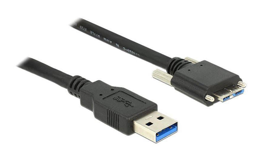 USB3.0 Kabel, 3m, A-MicroB A-Stecker auf MicroB Stecker verschraubbar