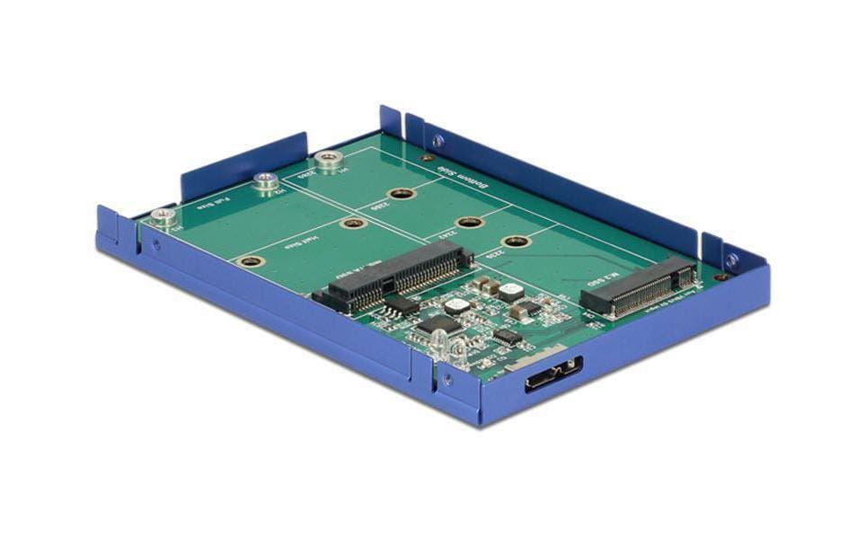 Delock USB.3.1 2.5"Gehäuse für mSATA/ M.2 für mSATA oder SATA M.2 SSD an USB3.1 Gen2
