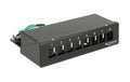 8-Port Desktop Patchpanel,  Hutschienenkit schwarz, für 8 Keystone Module
