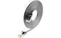 Wirewin Slim Patchkabel: UTP, 7.5m, schwarz Cat.6, AWG36, Klinkenschutz, rund, 2.8mm