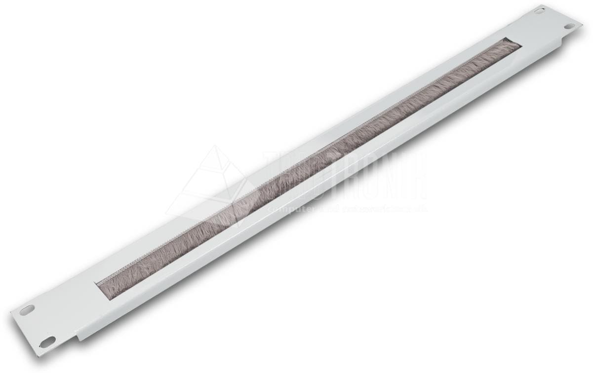 19" WIREWIN 1HE Kabeldurchführungspanel mit Bürste, grau