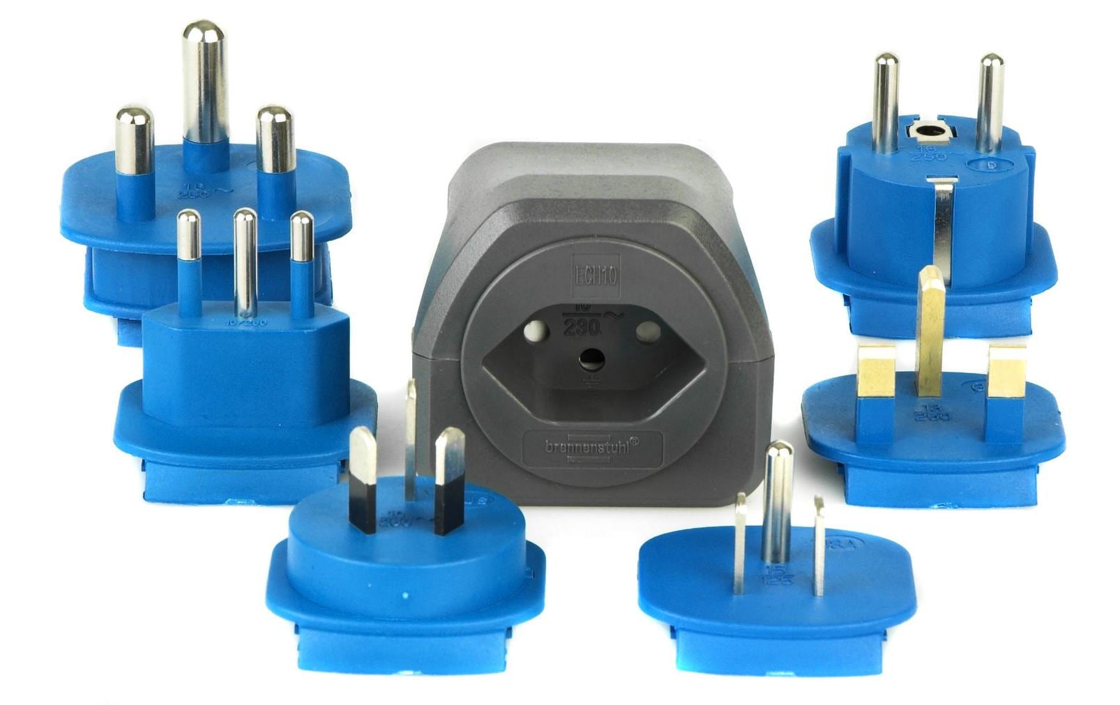 Reiseadapter für 3-pol/2-pol Anschlüsse Universal Steckdosen Adapter