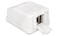 Delock Keystone Leergehäuse: 1 Port reinweiss, für Keystone Modul
