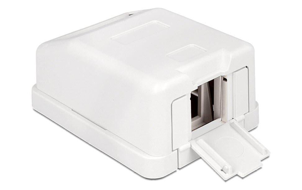 Delock Keystone Leergehäuse: 1 Port reinweiss, für Keystone Modul
