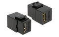Delock Keystone Jack: HDMI Buchse-Buchse, schwarz