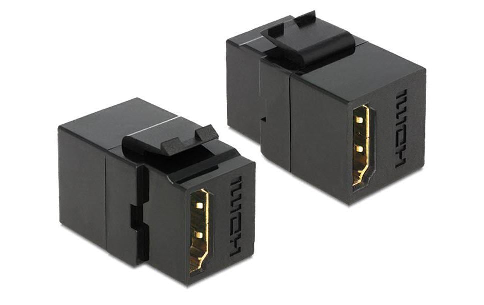 Delock Keystone Jack: HDMI Buchse-Buchse, schwarz
