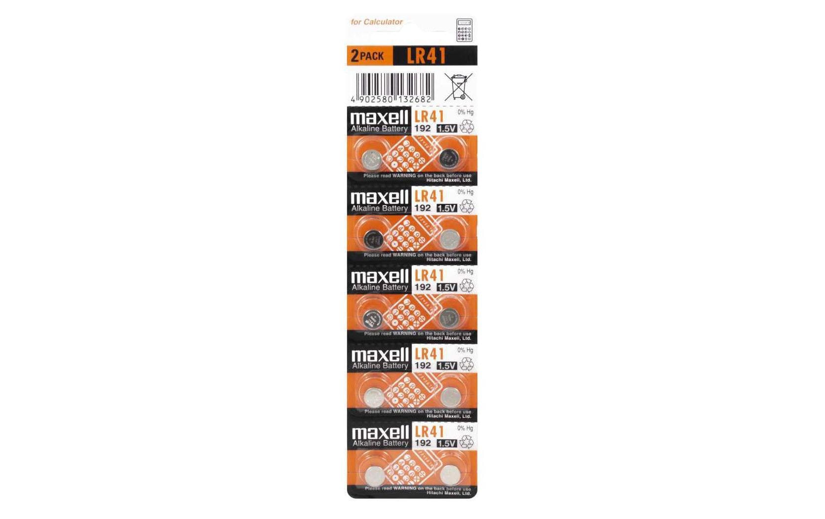 Maxell  Knopfzelle LR41 10er vergl. V392