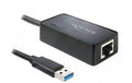 Delock: USB3.0 zu LAN Adapter, schwarz 10/100/1000Mbps Gigabit, schwarz