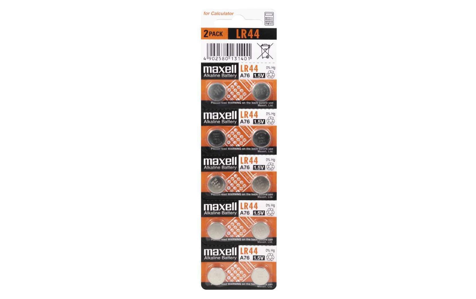 Maxell  Knopfzelle LR44 10er vergl. V13GA