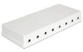 Delock Keystone Leergehäuse: 8 Port reinweiss, für Keystone Modul