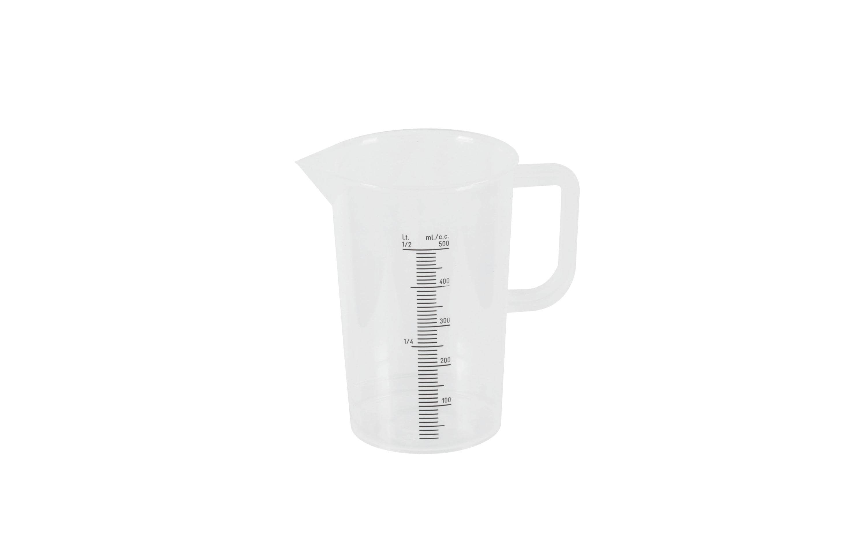Paderno Messbecher transparent 0.5l H: 14 cm, Material: PP