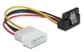 Serial ATA Stromanschlusskabel 90° Winkel für eine HDD, 12cm, mit Clip