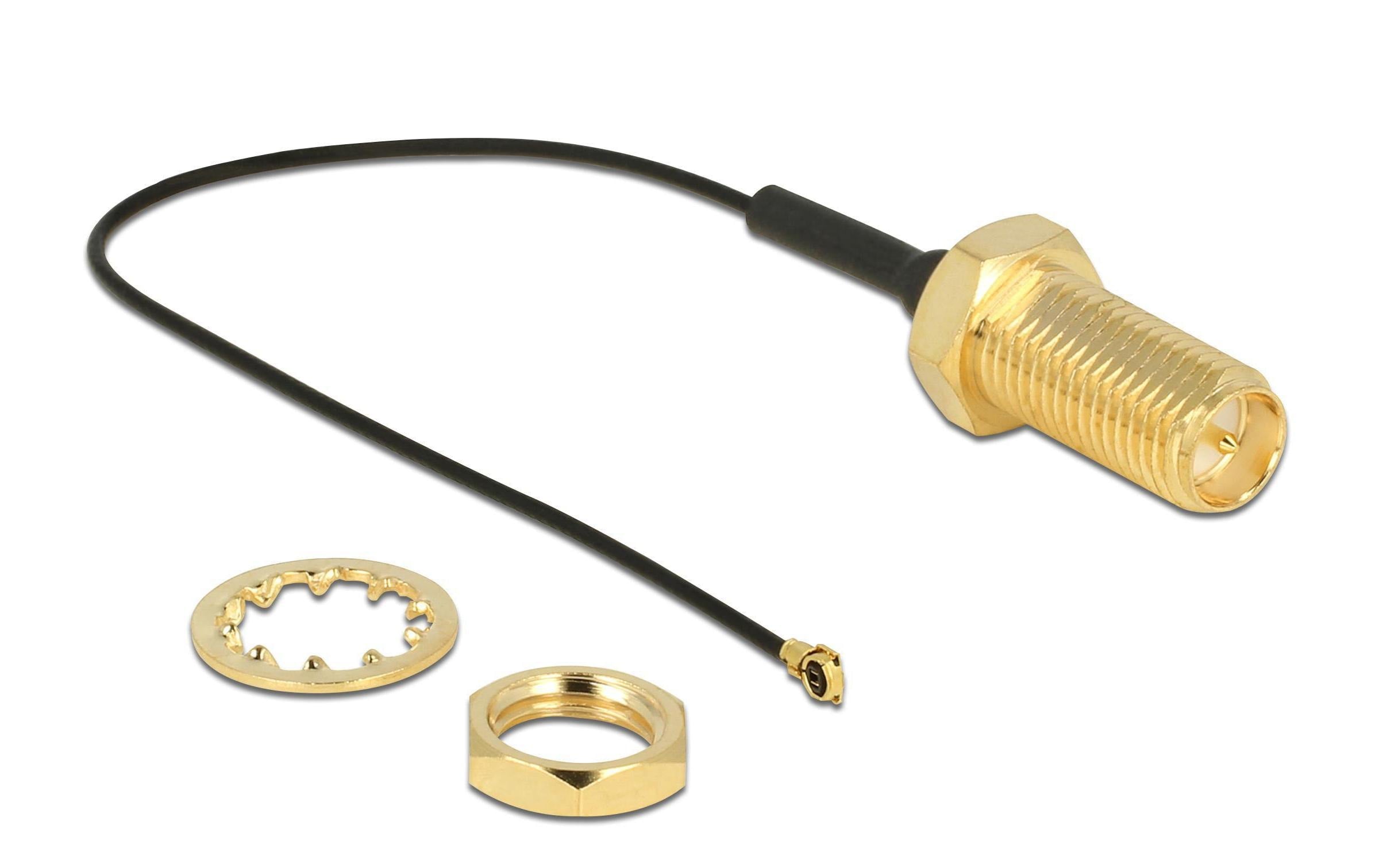 Delock RP-SMA-Bu - MHF-4 Kabel zum Einbau, 10cm