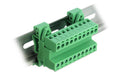 Delock Terminalblock Raster gewinkelt 10Pin Rastermass: 5,08 mm, für 35 mm Hutschiene