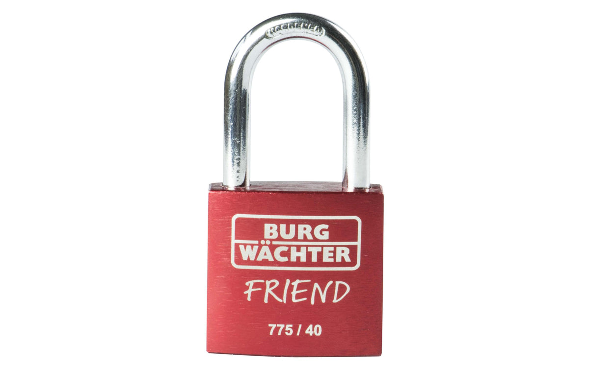 Burgwächter Vorhangschloss 775 40 Friend rot, WxH 20.5x32.5mm