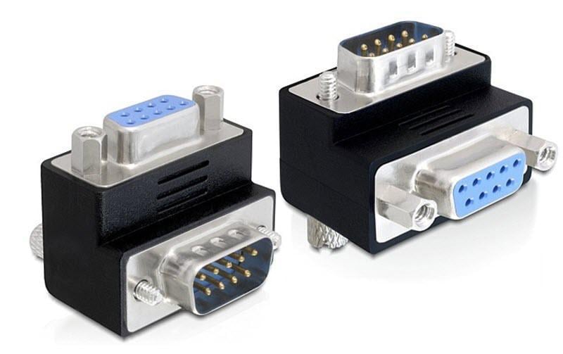 Winkeladapter270° seriell DB9 Bu-St 9-Adrig belegt, 1:1 geschaltet