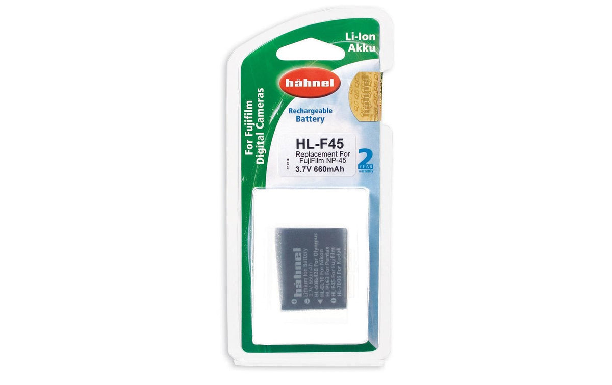Hähnel Ersatzakku HL-F45, für Fuji NP-45 Lithium-Ionen-Akku, 3,7V 660mAh