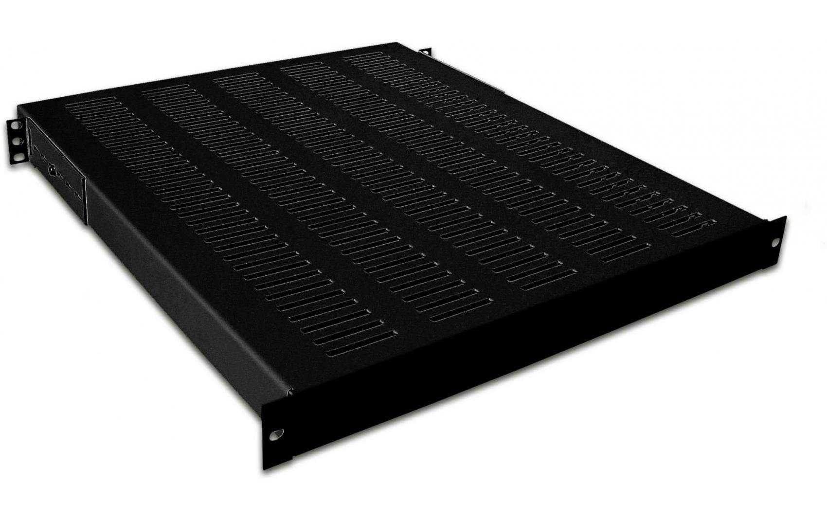 19" WIREWIN  1HE Schwerlastfachboden bis 100kg, Tiefe 1000mm, schwarz