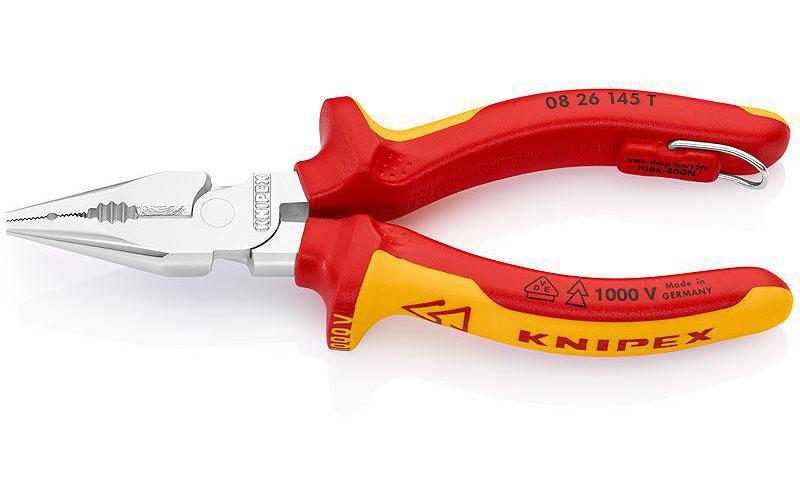 Knipex Spitz-Kombizange verchromt 145 mm mit Öse