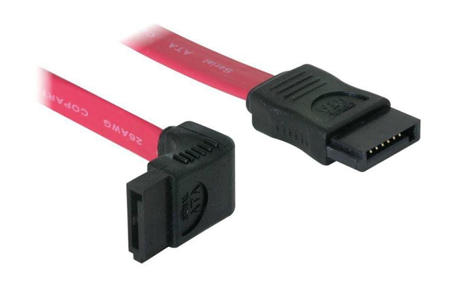 SATA2 Kabel intern, 30cm, 90Grad gewinkelt Kabel wird von der HD nach oben geführt.