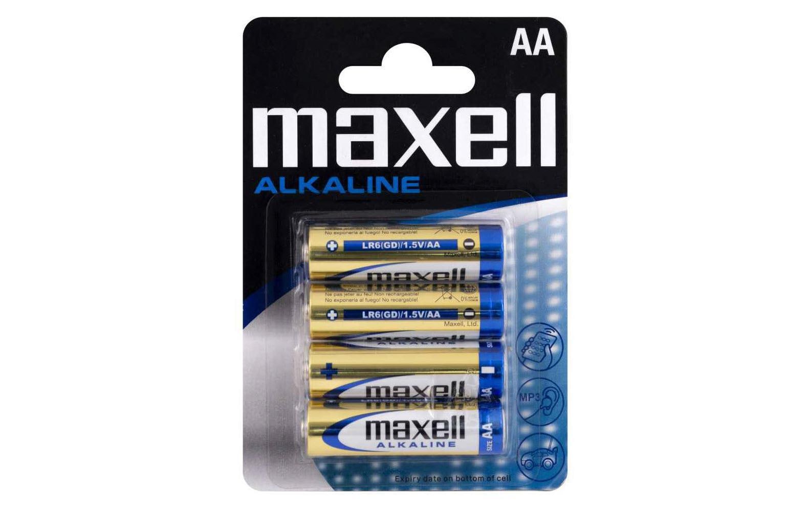 Maxell Batterie AA 4 Stück vergl. LR6, Blister
