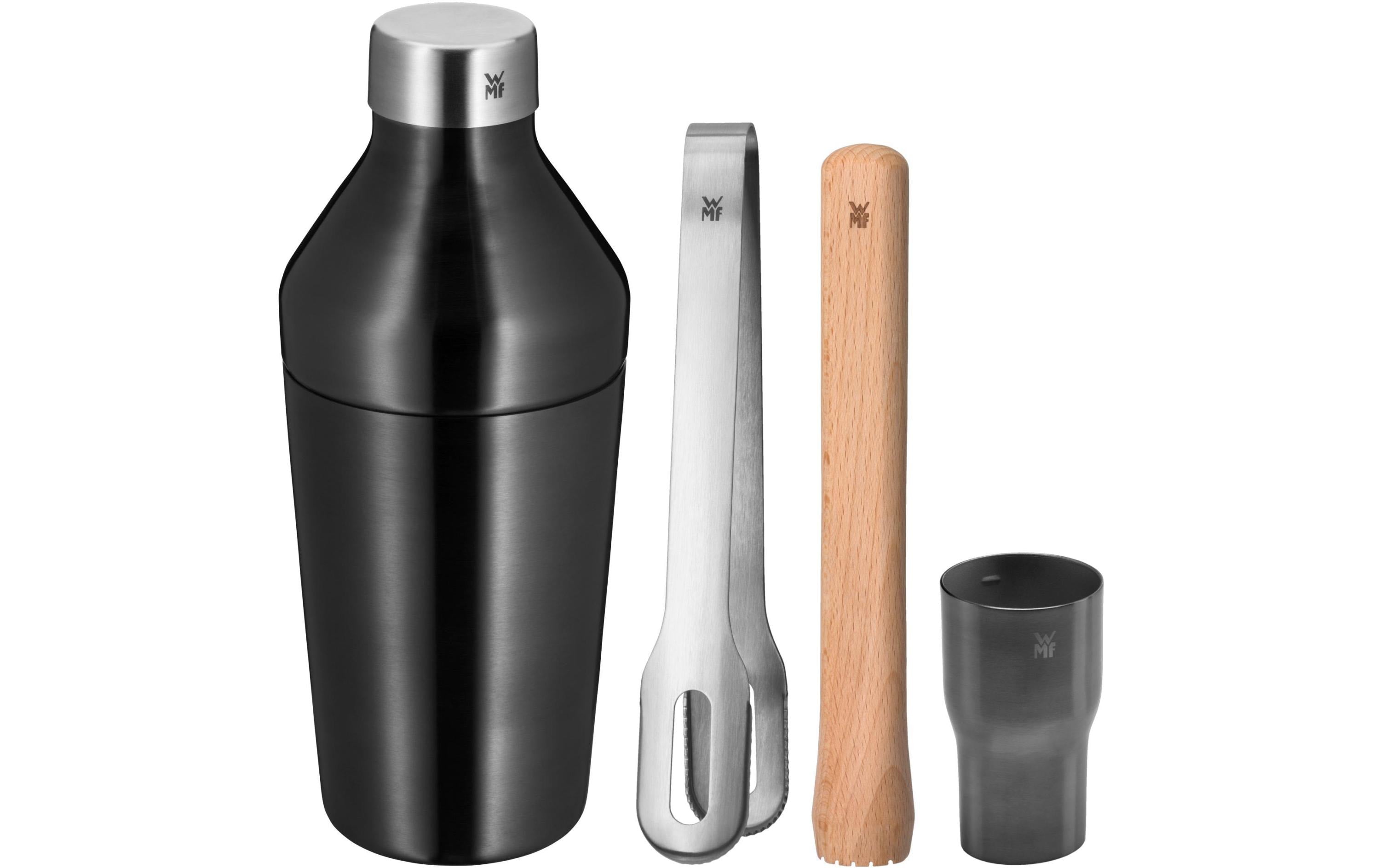 WMF Bar-Set Baric 4-teilig Shaker, Barmass, Stössel, Eiszange
