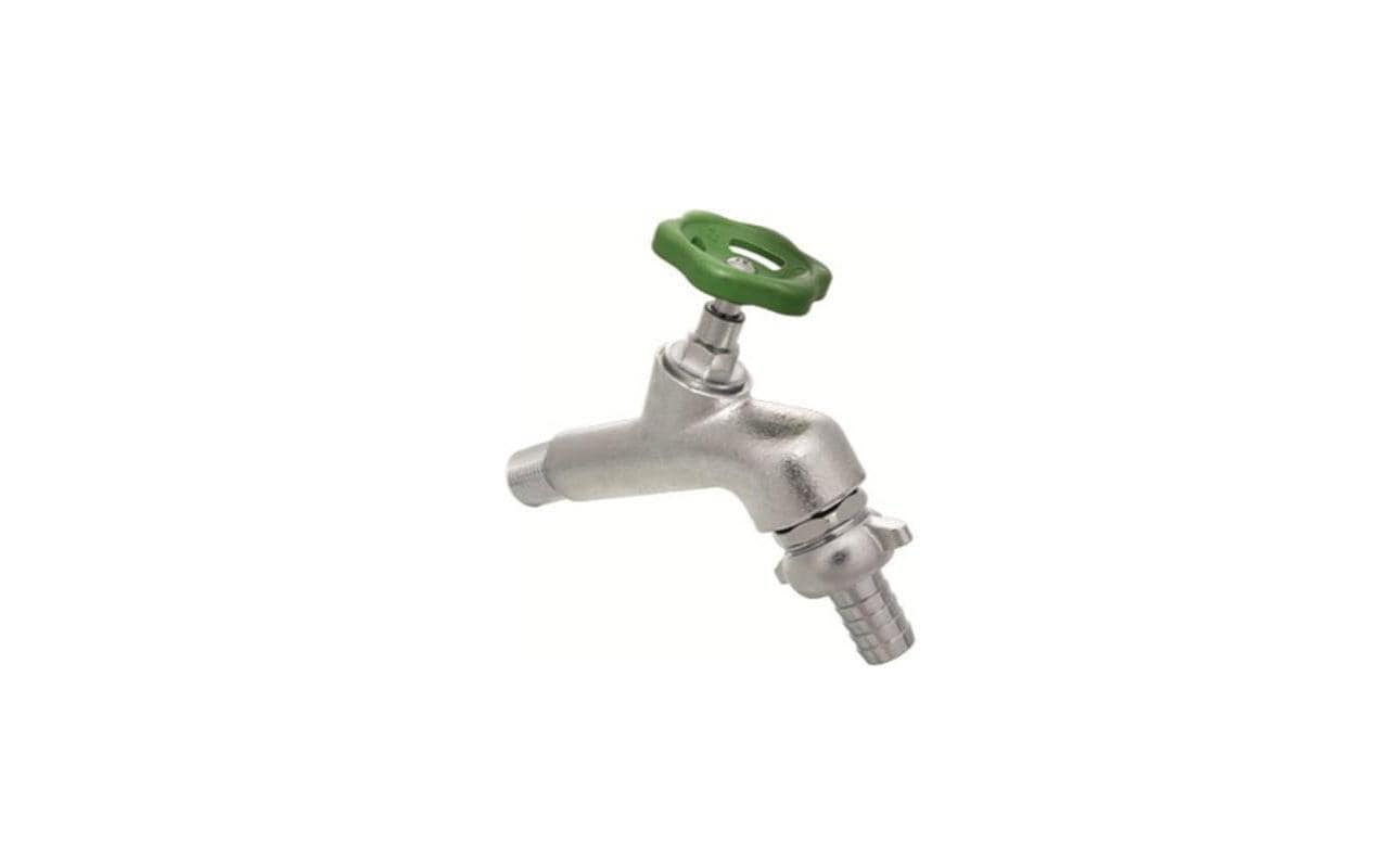 mateu Gartenventil mit Handrad Messing verchromt