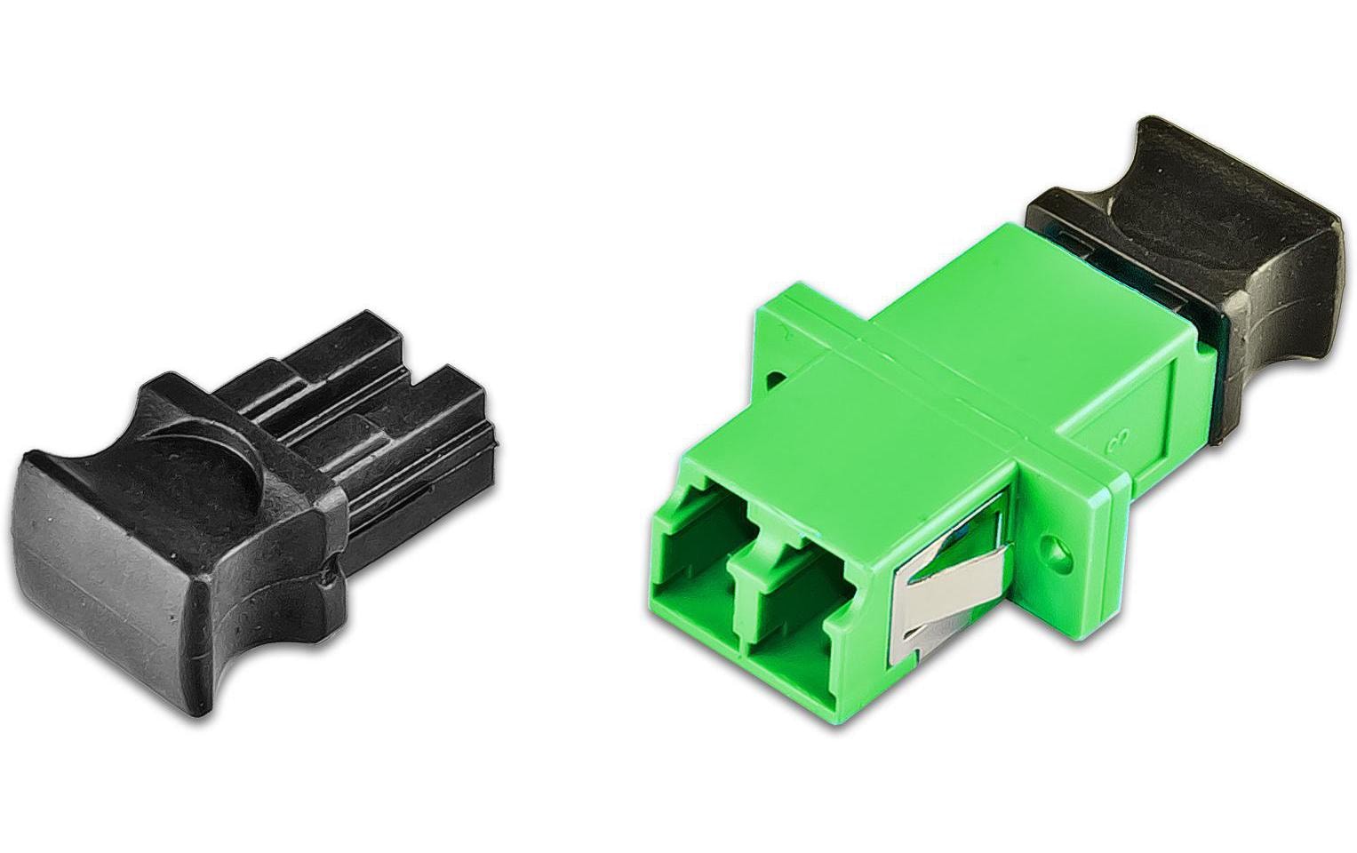 Lightwin LWL Kupplung LC-LC APC, Duplex Singlemode, plastik, grün