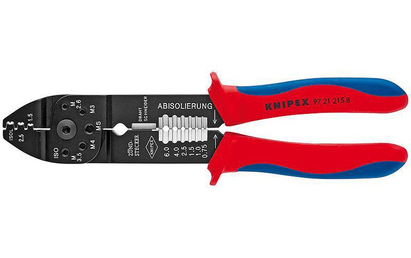 Knipex Crimpzange brüniert 230 mm mit Mehrkomponenten-Hüllen