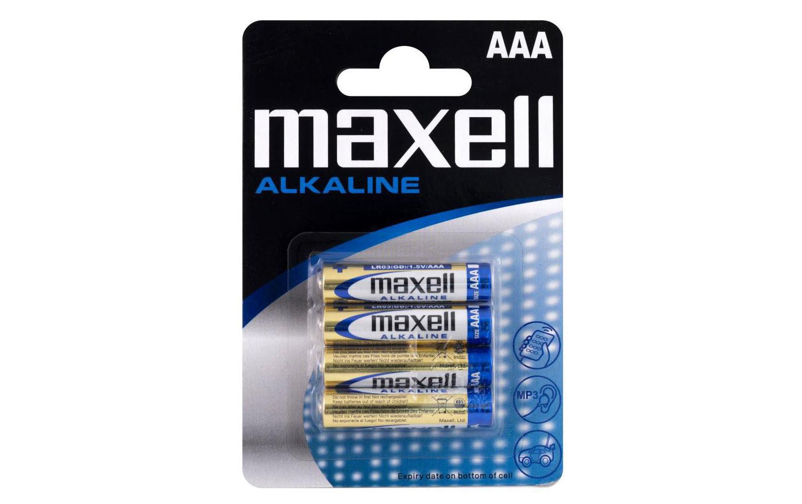 Maxell Batterie AAA 4 Stück vergl. LR03, Blister
