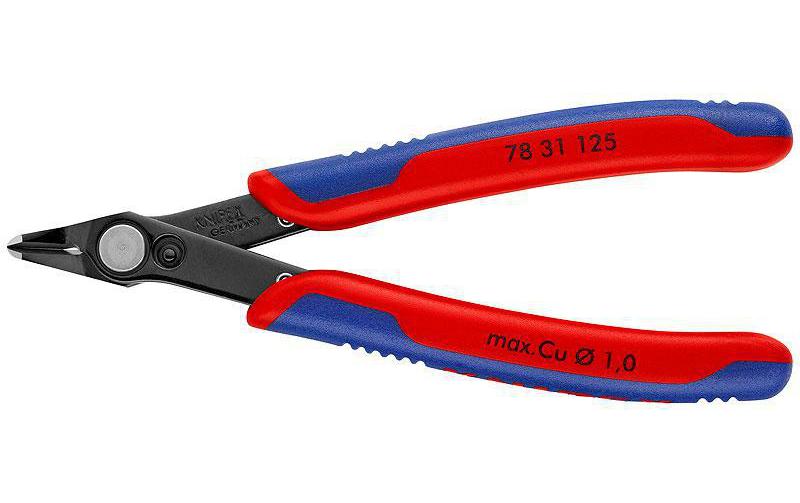 Knipex Electronic Super Knips 125 mm brüniert Kopf schmal