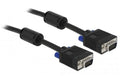 Monitorkabel VGA, M/M, 1 Meter Stecker-Stecker, 2xFerritkern, 15Pin