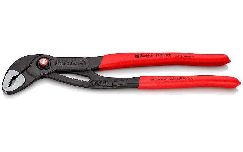 Knipex Hightech-Wasserpumpenzange Cobra QuickSet grau atramentiert 300 mm