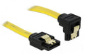 Delock SATA2 Kabel: 0.5m, Metall Clip vergossen, 90° nach unten gewinkelt